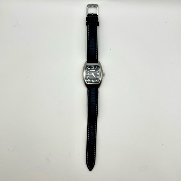 LL Bean Swiss Rectangular Black and White 26 mm Women Watch Working - Picture 11 of 11